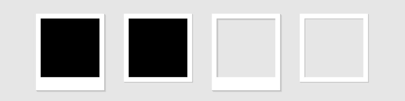 Photo frame icons with shadow