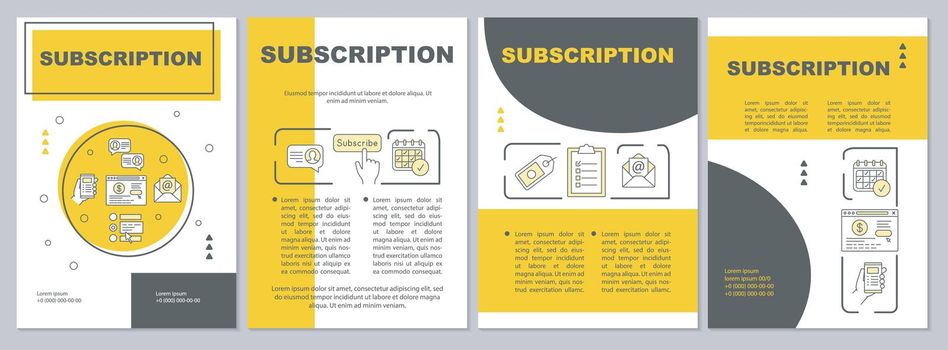 Subscription brochure template layout