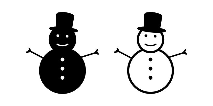Snowman icon symbol simple design