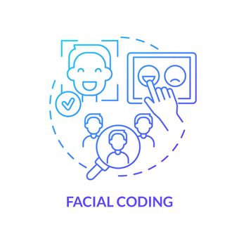 Face recognition concept icon
