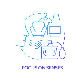 Sensory marketing concept icon