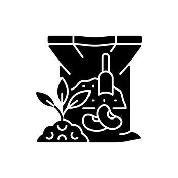 Soybean meal black glyph icon