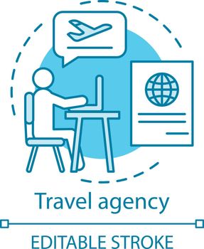 Travel agency concept icon
