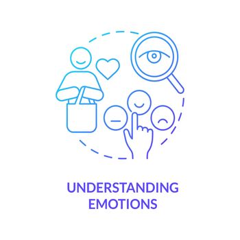 Emotions comprehension concept icon