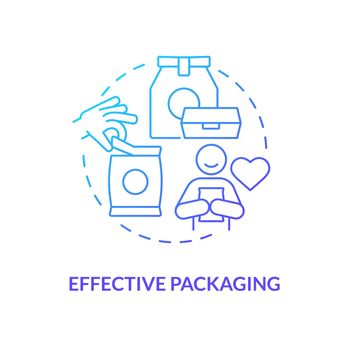 Packaging optimization concept icon
