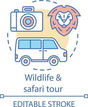Wildlife and safari tour concept icon