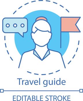 Travel guide concept icon
