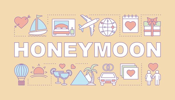 Honeymoon word concepts banner