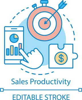 Sales productivity concept icon