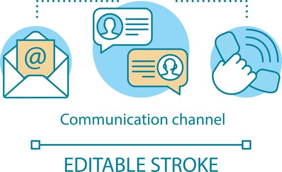 Communication channel concept icon
