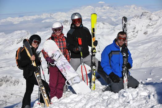 people group on snow at winter season