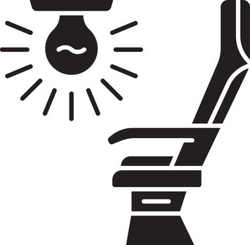 Seat light glyph icon