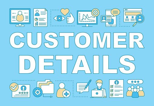 Customer details word concepts banner