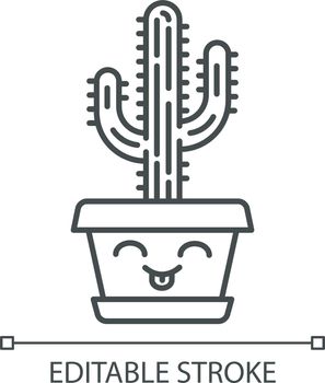 Saguaro cute kawaii linear character