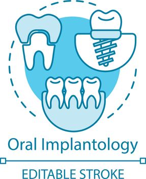Oral implantology concept icon