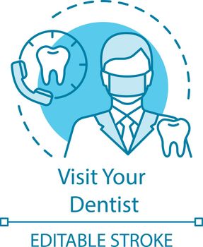 Visit your dentist concept icon