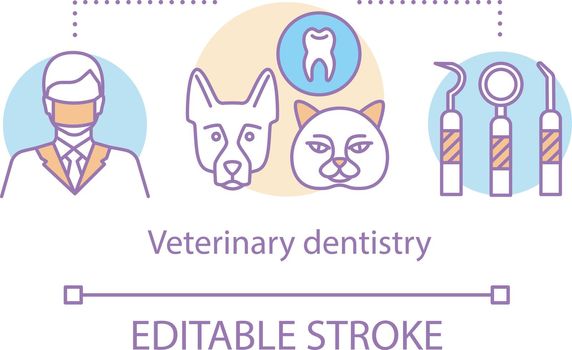 Veterinary dentistry concept icon