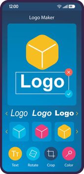 Logo maker app smartphone interface template