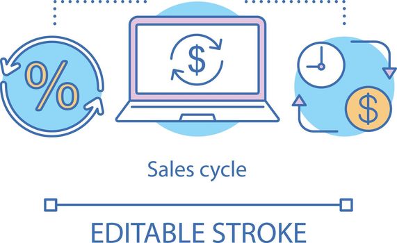 Sales cycle concept icon
