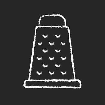 Grate for cooking chalk white icon on dark background