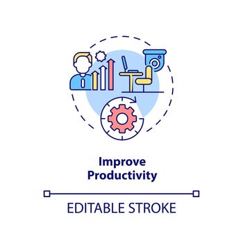 Improve productivity concept icon