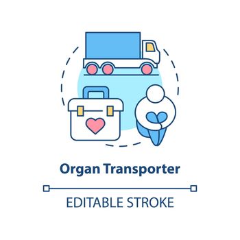 Organ transporter concept icon