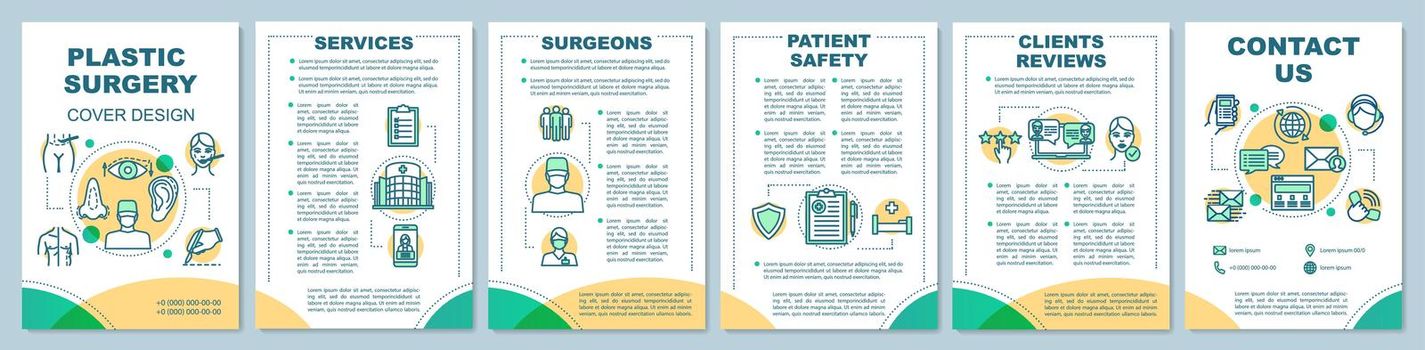 Plastic surgery info brochure template layout