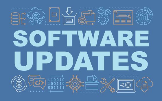 Software updates word concepts banner