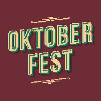 Oktoberfest vintage 3d vector lettering