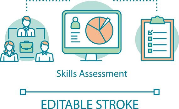 Skills assessment concept icon
