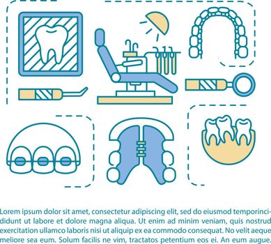 Orthodontics article page vector template