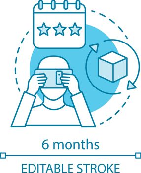 6 months concept icon