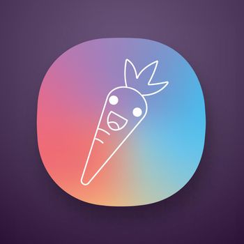 Carrot cute kawaii app character