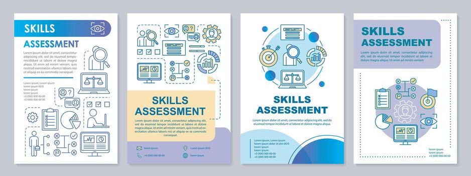 Skills assessment brochure template layout