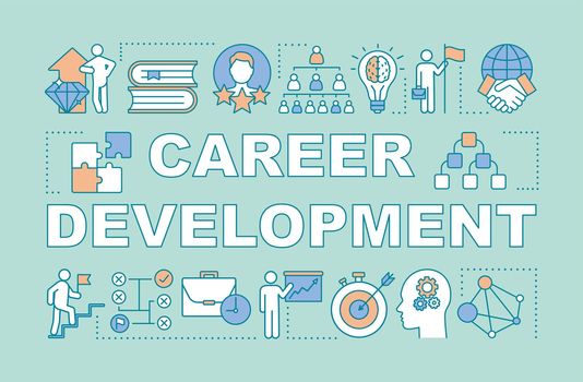 Career development word concepts banner