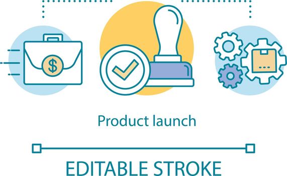 Product launch concept icon