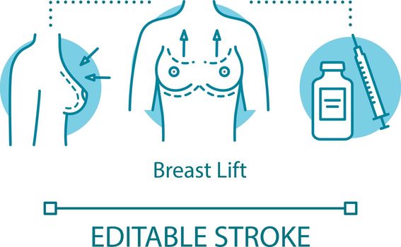 Breast lift concept icon
