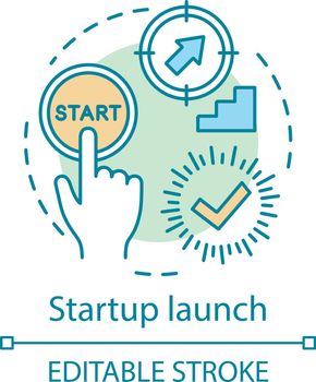 Startup launch concept icon