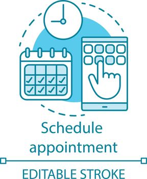 Schedule appointment concept icon