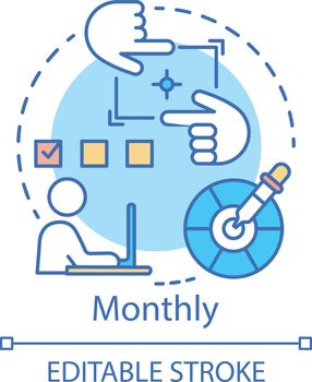 Monthly subscription vector concept icon