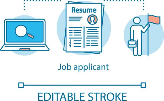 Job applicant concept icon