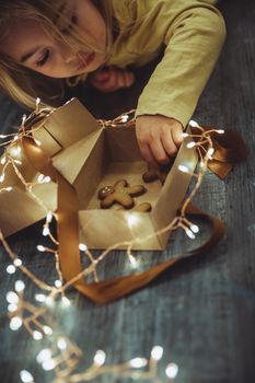 Child Enjoying Christmas Cookies