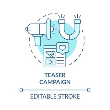 Teaser campaign launch concept icon