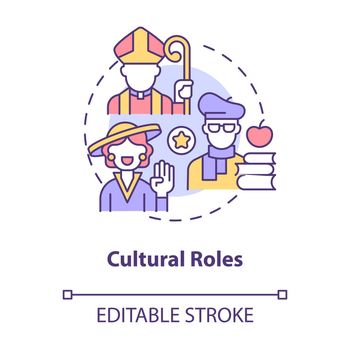 Cultural roles concept icon