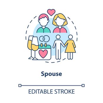 Spouse model role concept icon