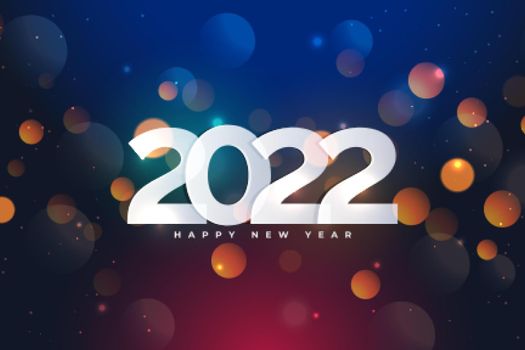 happy new year 2022 greeting card or wallpaper design