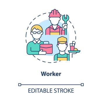 Worker social role concept icon