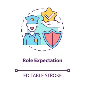 Role expectation concept icon
