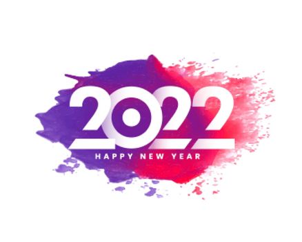 abstract 2022 new year watercolor background