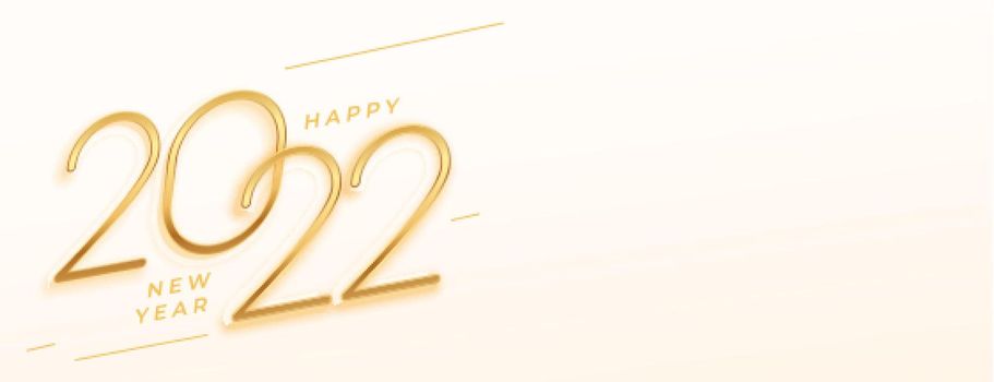 2022 new year golden text banner design